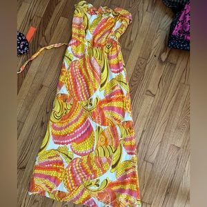 Strapless, Maxi dress, exclusive partnership with Banana Republic dress.